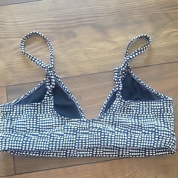 Black & White Checkered Triangle Bikini Top Minimalist Swim XL - Picture 3 of 5